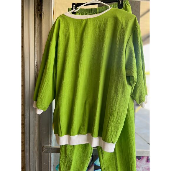 Vintage 1980's Teddi Sport green casual set  size 20/40 - Picture 4 of 5
